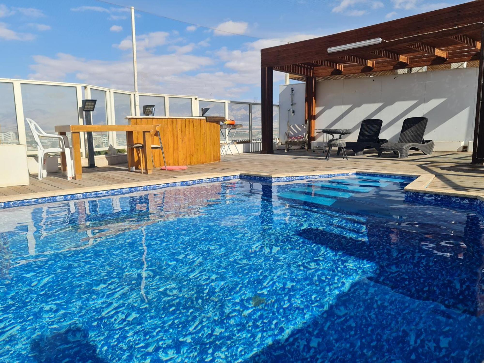 Exclusive Top Luxury Penthouse Near The Sea With Privat Roof-Pool Apartment Eilat Bagian luar foto